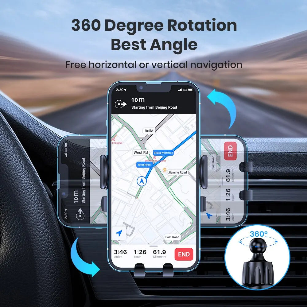 360 degree rotation car phone holder