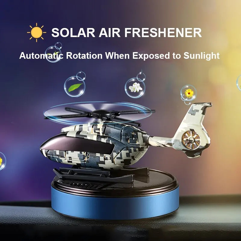 Car Air Freshener Solar Helicopter Interior Accessories Decoration Propeller Rotating 