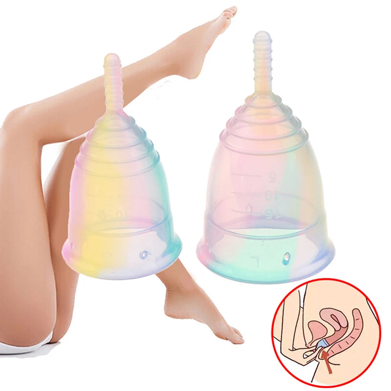 Portable Menstrual Cup Medical Silicone Leak-proof for Women