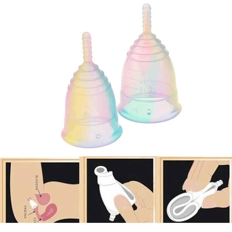 Portable Menstrual Cup Medical Silicone Leak-proof for Women, Reusable