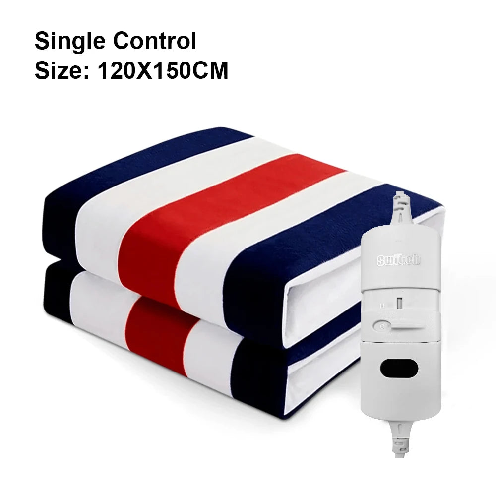 Heated Electric blanket comfortable with hand controller fast heating and constant temperature soft and skin friendly waterproof and safe 120*150cm single control