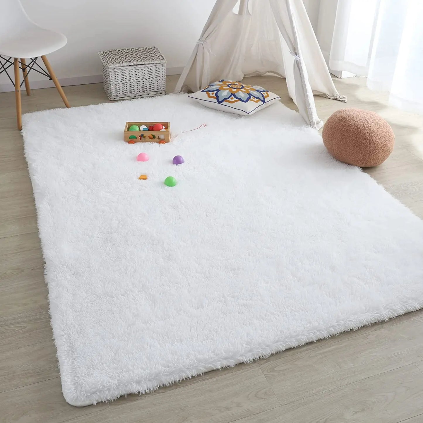 Plush Carpet 4*5 feet For Living Room Sofa Floor Cushions Modern Soft Fluffy Home Rug For Living room Children's Bedroom Play Carpet