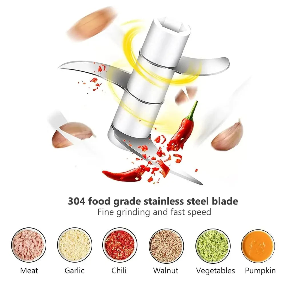 Mini Wireless Electric Garlic Crusher and Garlic mincer 100ml/250ml Portable Chopper USB Charging Ginger Chili Vegetable Masher Machine Kitchen