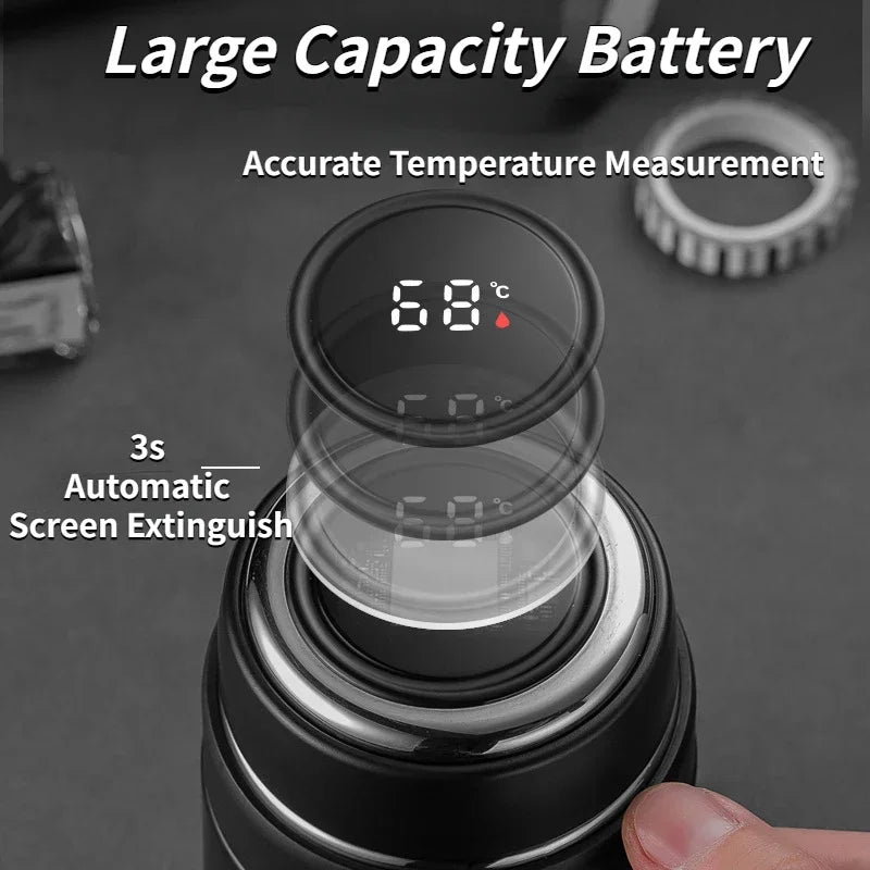 Large capacity battery digital thermos for temperature measurement