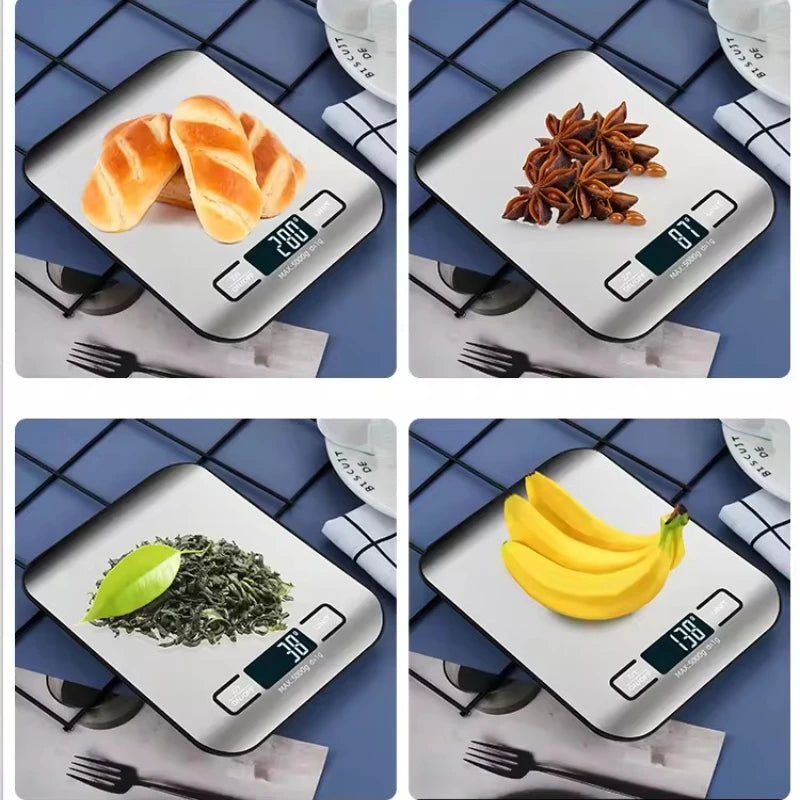 Digital Kitchen Scale food on scale LED Display 5kg/1g Stainless Steel Panel Electronic Scales Home Jewelry Food Snacks Weighing Baking Tools