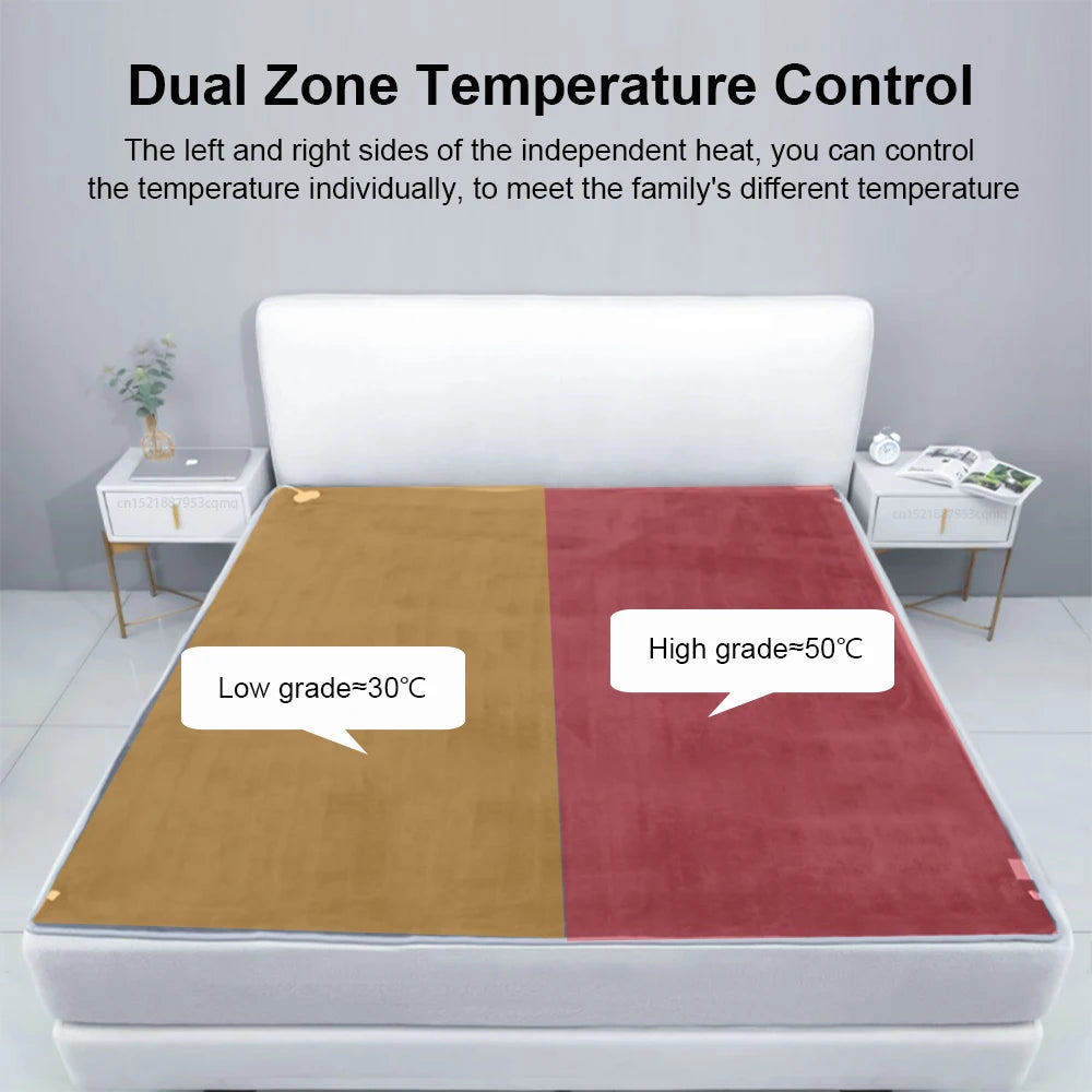 Heated Electric blanket comfortable with hand controller fast heating and constant temperature soft and skin friendly