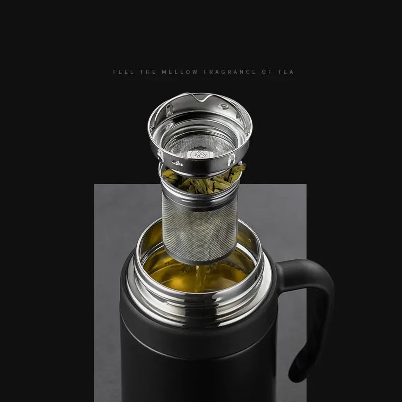 Vacuum Flasks with Portable Tea Mugs