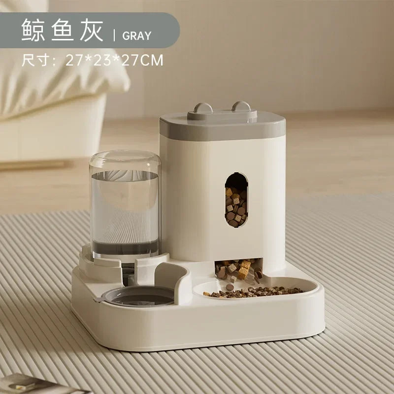 Automatic Feeder Dog Cat Food Bowl With Water Fountain Large Capacity Pet Food Storage Dispenser Container Puppy Pet Accessories