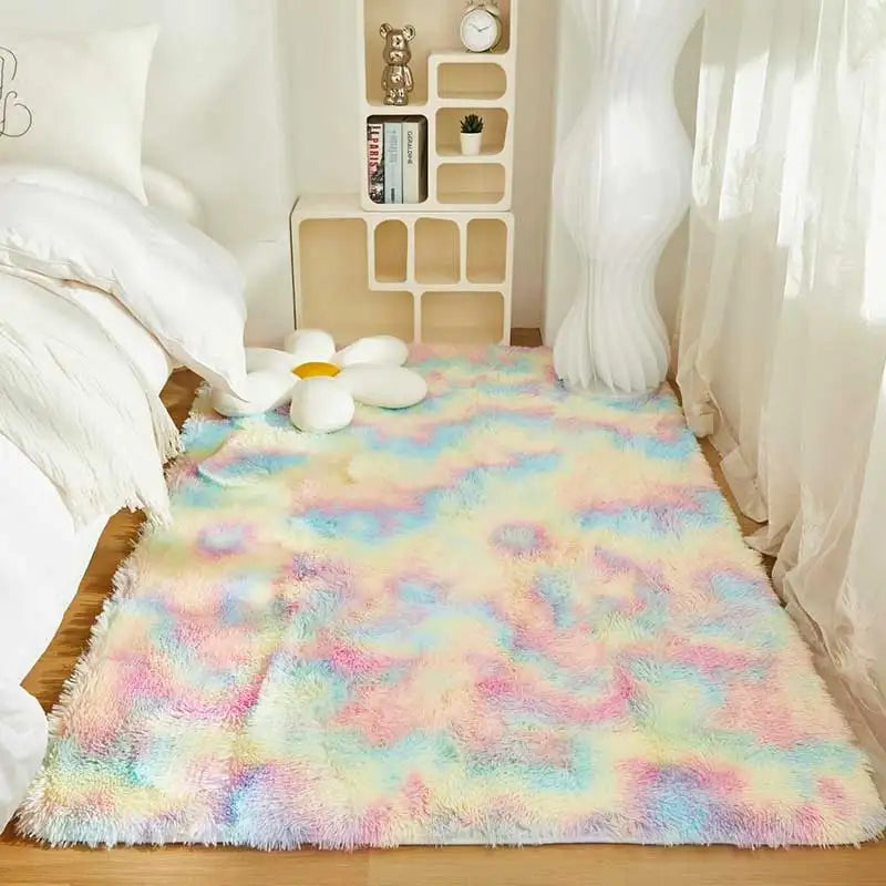 Plush Carpet 4*5 feet For Living Room Sofa Floor Cushions Modern Soft Fluffy Home Rug For Living room Children's Bedroom Play Carpet