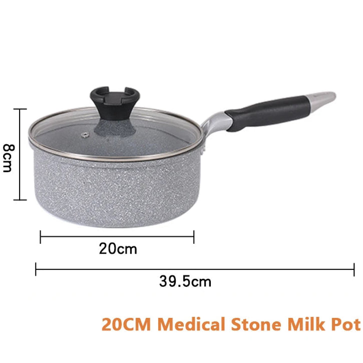 20cm milk pot Durable Stone  Non-stick Pan Skillet Cauldron Induction Cooker Pans Pancake Egg Gas Stove Home. Top rates and Premium quality