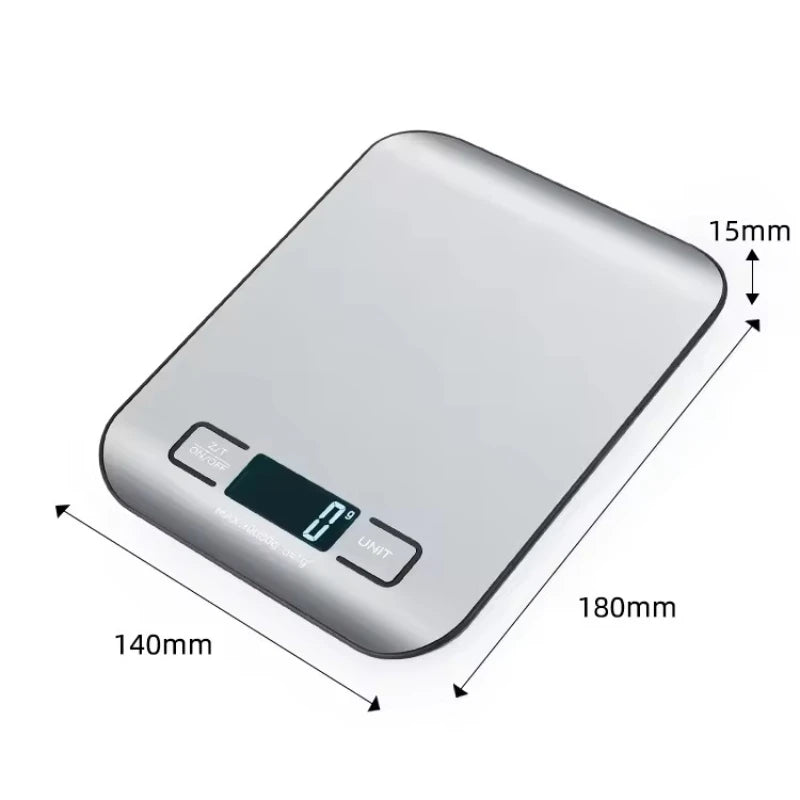 Digital Kitchen Scale food on scale LED Display 5kg/1g Stainless Steel Panel Electronic Scales Home Jewelry Food Snacks Weighing Baking Tools