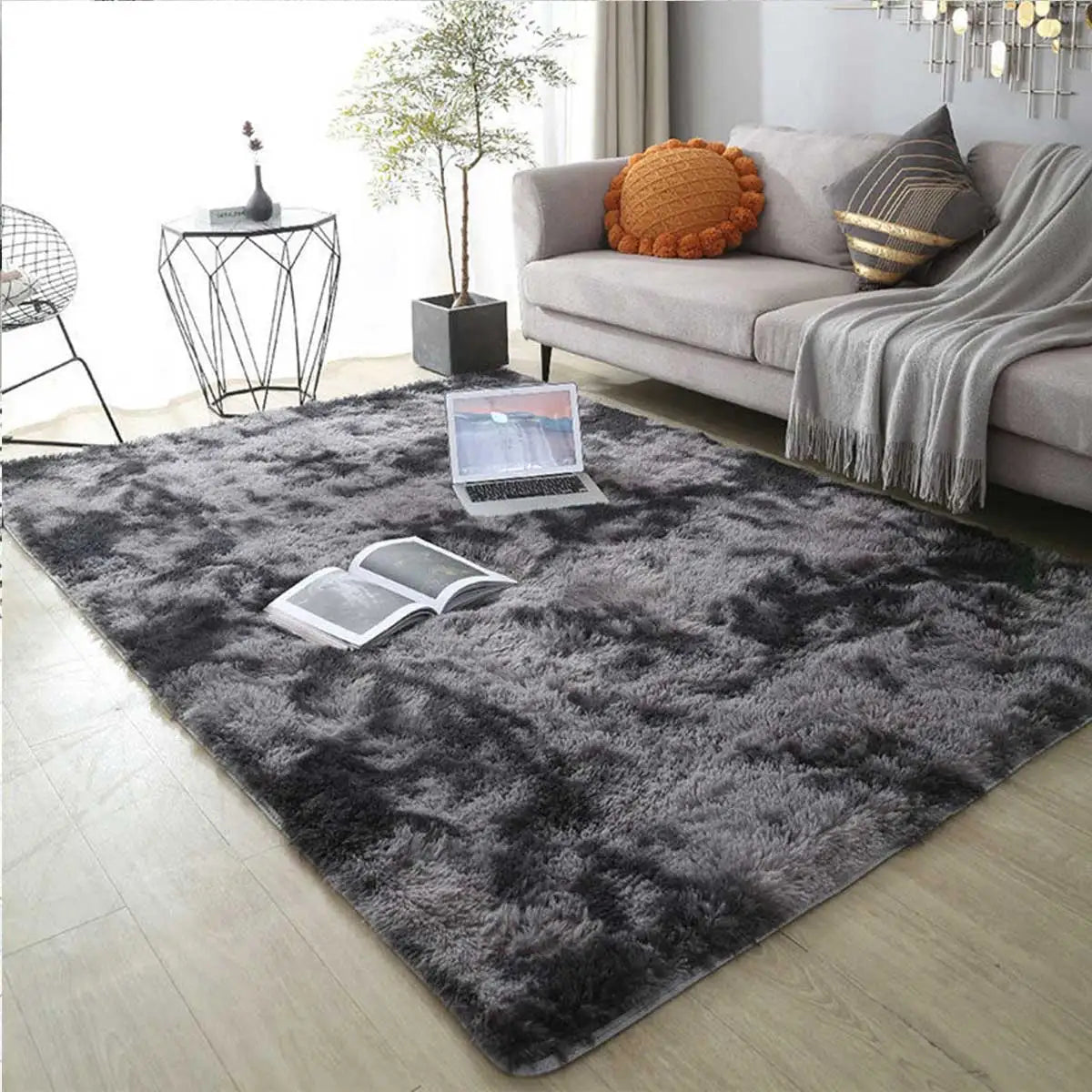 Plush Carpet 4*5 feet For Living Room Sofa Floor Cushions Modern Soft Fluffy Home Rug For Living room Children's Bedroom Play Carpet